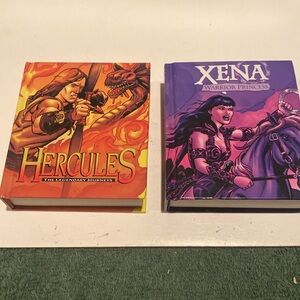 Vintage 1998 Two Graphic Novel Chunky Books, Hercules and Xena